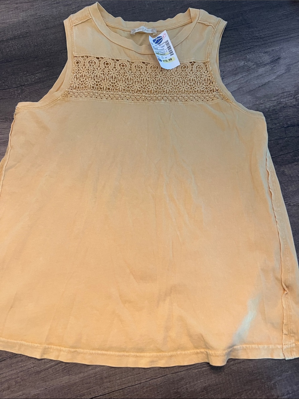 Women's Altar’d State Crochet Yoke Sleeveless Top
